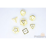 Enamel and Gold - Metallic Dice Set