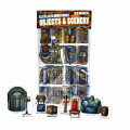 Flat Plastic Miniatures - Objects and Scenery - 62 Pieces 0