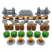 Terrain Tokens for Journeys in Middle Earth (LOTR) - 42 Pieces
