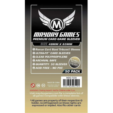 Mayday - Roman Card Sized Tribune Game Sleeves - Premium - 49x93mm - 50p