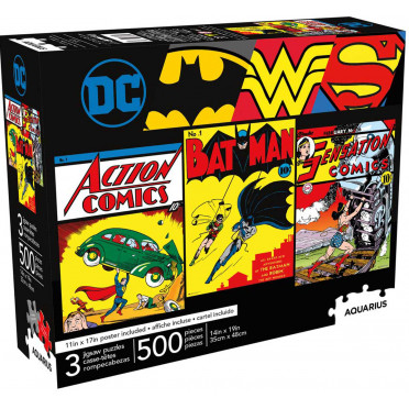 Puzzle - DC Comics Set de 3 Puzzles - 500 Pièces