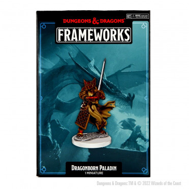 D&D Frameworks Unpainted Miniatures - Dragonborn Paladin Male