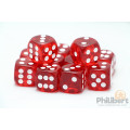 Set of 12 6-sided dice Chessex : Translucent 2