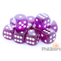 Set of 12 6-sided dice Chessex : Translucent 6