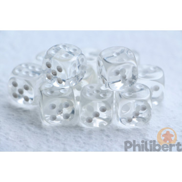 Set of 12 6-sided dice Chessex : Translucent