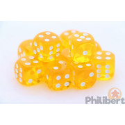 Set de 12 Dés 6 Faces Chessex : Translucent