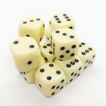 Set of 12 6-sided dice Chessex : Opaque