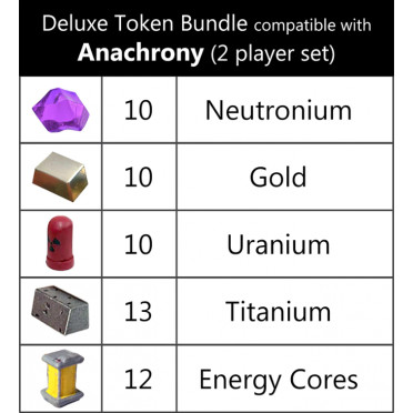 Top Shelf Gamer - Anachrony compatible Deluxe Token Bundle (2 Players)