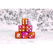 Conquest - The Old Dominion - Faction Dice on Purple and Gold