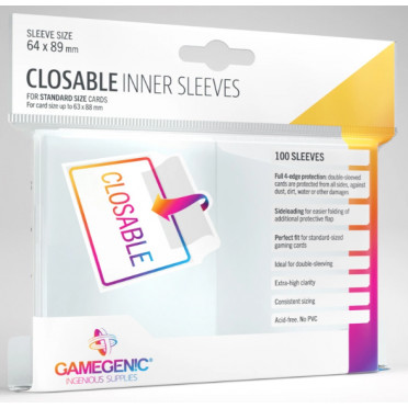 Gamegenic - 100 Inner Sleeves refermables