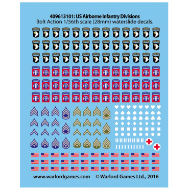 Bolt Action - US Airborne Decal Sheet