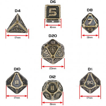 Set de 7 Dés JDR Enhance : Ancient Bronze