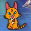 Isle of Cats - Promo Orange Pin 0