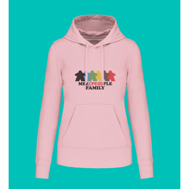 Woman Hoodie - Family - Pale Pink - XL