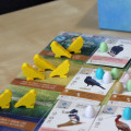 Wingspan - Wooden Bird-shaped Player Tokens and Stickers set 12