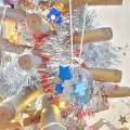 Boules de Noël rondin de bois - Bleu 3