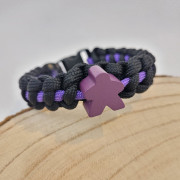 Bracelet meeple paracorde - Violet