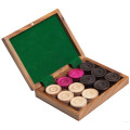 Carrom pawn "Break To Finish" in a wooden box 0