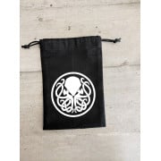 Black dice bag - white Cthulhu octopus pattern
