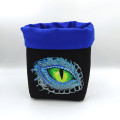 Black and royal blue square dice bag - dragon eye pattern 0