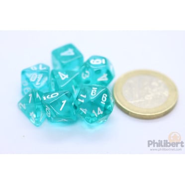 Set de 7 Mini Dés JDR Chessex : Translucent