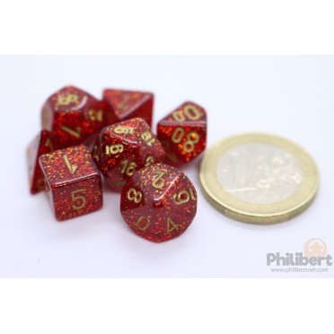 Glitter Mini-Polyhedral 7-Die Set