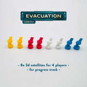 Évacuation - Ensemble de satellites 3D (8 pièces) – pour suivi de progression