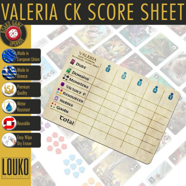 Score sheet upgrade - Valeria: Card Kingdoms