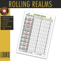 Feuilles réinscriptibles pour Rolling Realms Solitaire Minigolf 1