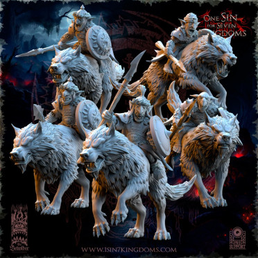 The Beholder Miniatures - Goblins - Wolfs Riders