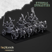 Highlands Miniatures - Eternal Dynasties - Ancient Skeletal Chariots