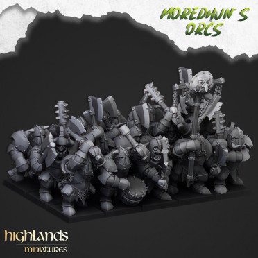 Highlands Miniatures - Moredhun's Orcs - Armoured Orcs