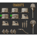 Crab Miniatures - Undead Egyptians - Chariot avec EMC x6 1