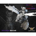 White Angel Miniatures - Dark Elves - Supreme Witch Dark Elf on Pegasus 1