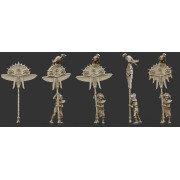Crab Miniatures - Undead Egyptians - The Prince Grande Bannière V2 x1