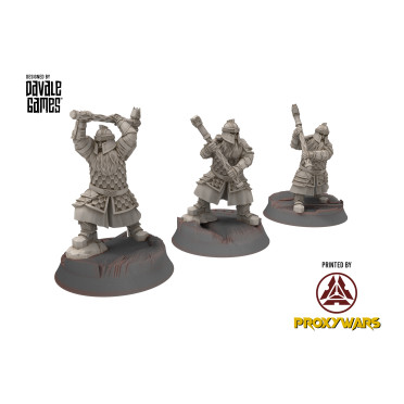 Silver Goat Dwarves - 6 Hammers - Davale Games