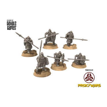 Silver Goat Dwarves - 6 Spearmen - Davale Games