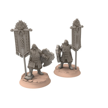 Kalak Dwarves -  2 Bannermens - Davale Games