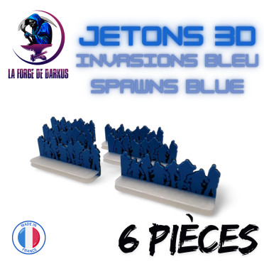 Jetons 3D Spawn Blue (6 pieces)