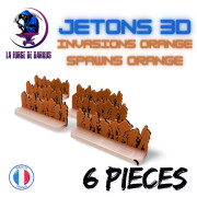 Jetons 3D Spawn Orange (6 pieces)