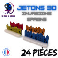 Jetons 3D Spawns Colors (24 pièces) 0