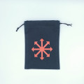 Flat black dice bag - red chaos star motif 2