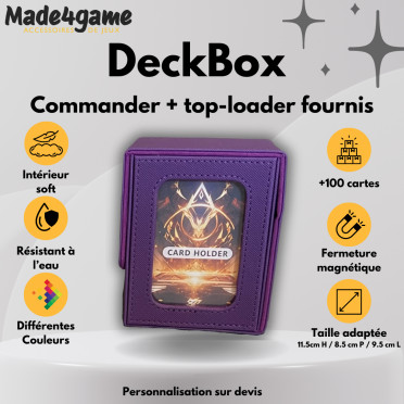 DeckBox Commander 100+ with Toploader - Purple