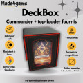 DeckBox Commander 100+ avec Toploader - Noir et rouge 0