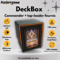 DeckBox Commander 100+ with Toploader - Black and Orange 0