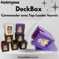 DeckBox Commander 100+ with Toploader - Black and Orange 1