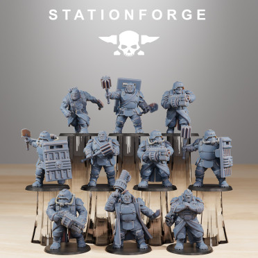 Station Forge - Iron Legion – 6x Grimguard Mutants Rippers Weapons