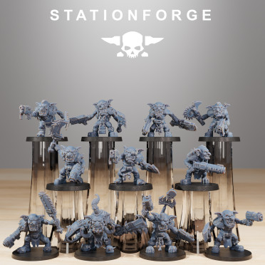 Station Forge - Orques – 11x Gobs Infantry berserkers