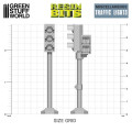 3D printed set - Traffic Lights 70mm 1