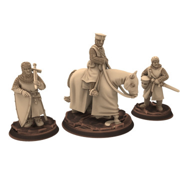 Medieval - Generic - x3 Knights at Rest - Medbury miniatures